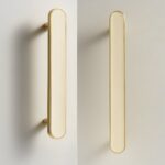 FERN Massief messing & lederen handgreep