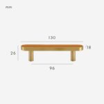 FERN Massief messing & lederen handgreep