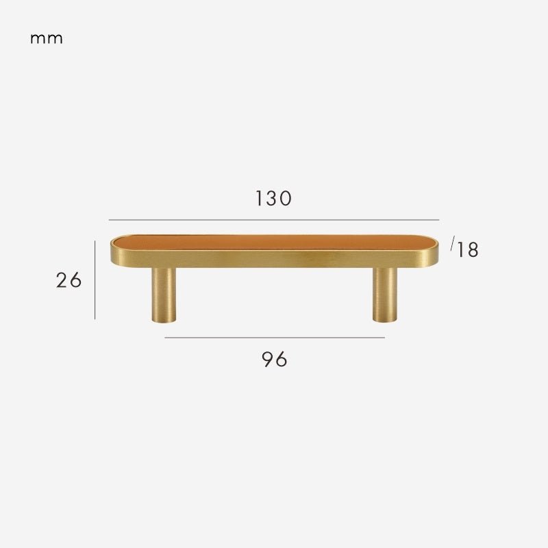 FERN Massief messing & lederen handgreep