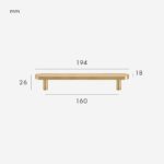 FERN Massief messing & lederen handgreep