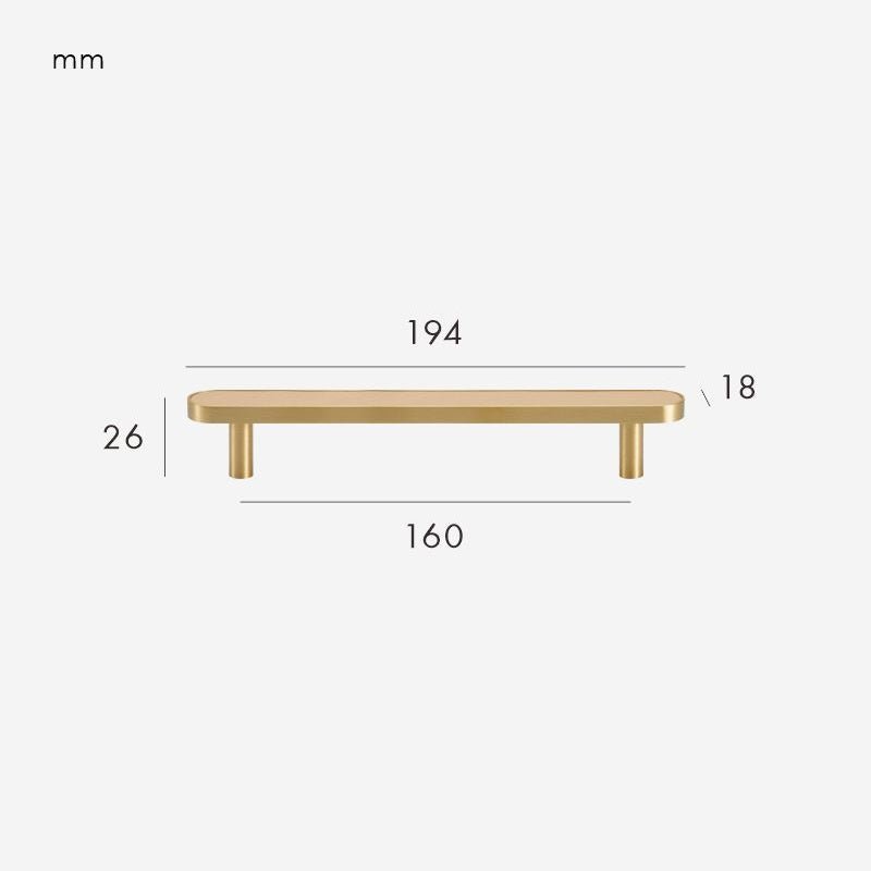 FERN Massief messing & lederen handgreep