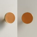 FERN Massief messing en lederen knop