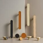 FERN Massief messing en lederen knop