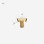 FERN Massief messing en lederen knop