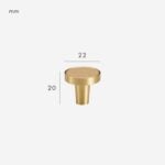 FERN Massief messing en lederen knop