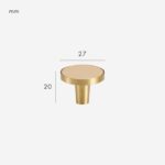 FERN Massief messing en lederen knop