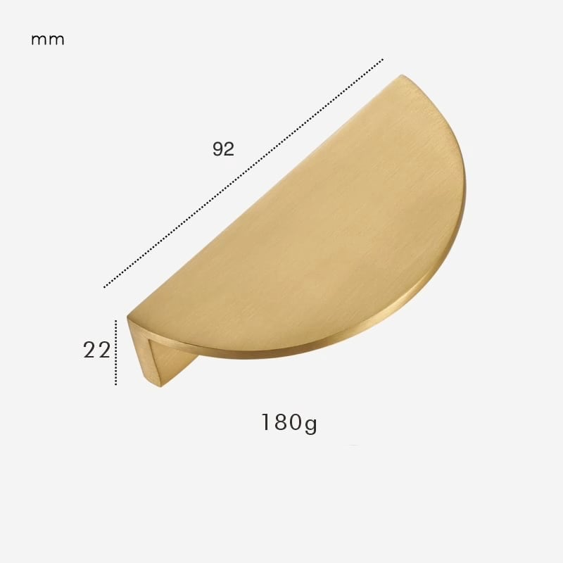 FERO Massief messing handgreep