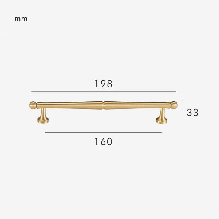 FRANS massief messing handvat