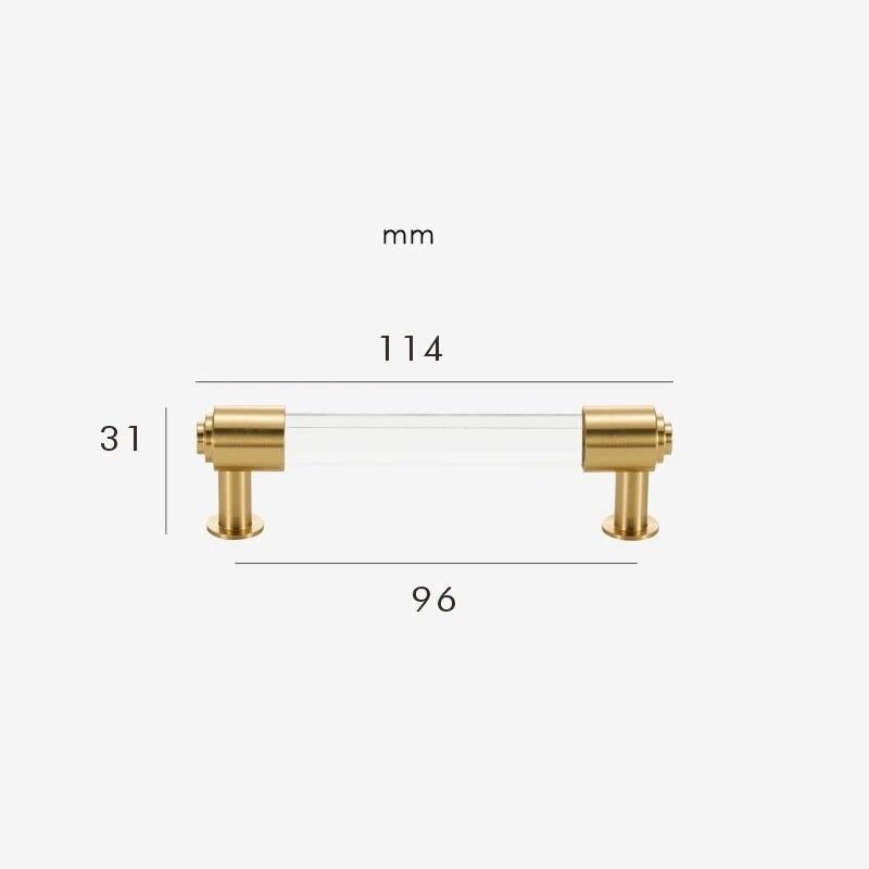 GLAS Acrylic & Brass Handle