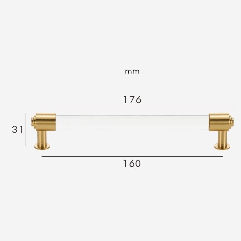GLAS Acrylic & Brass Handle