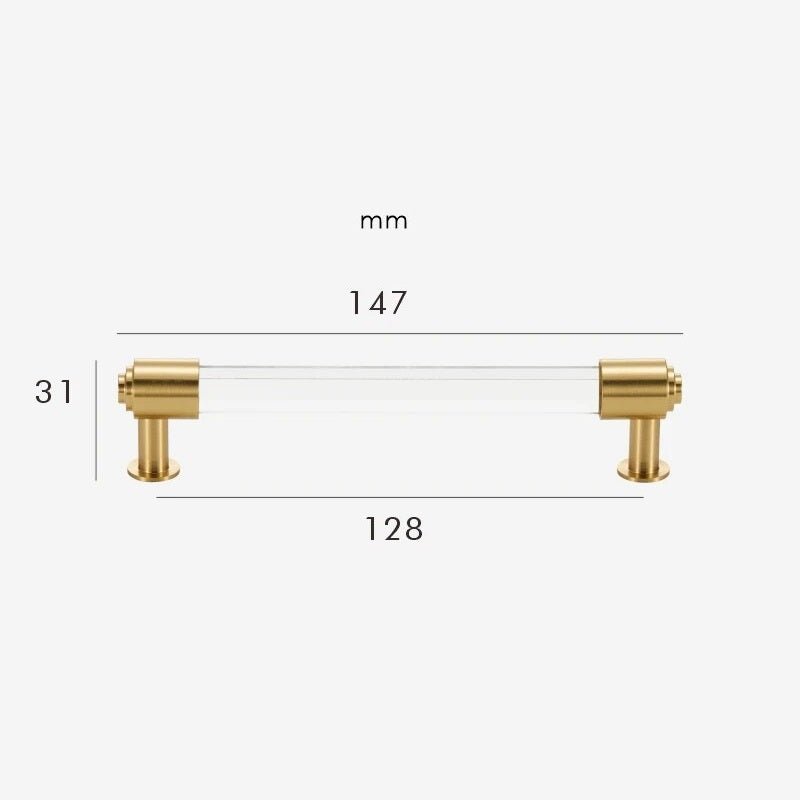 GLAS Acrylic & Brass Handle