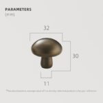 GLAT messing knoppen