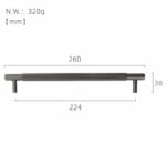 GOTHAM Tiradores de latón macizo