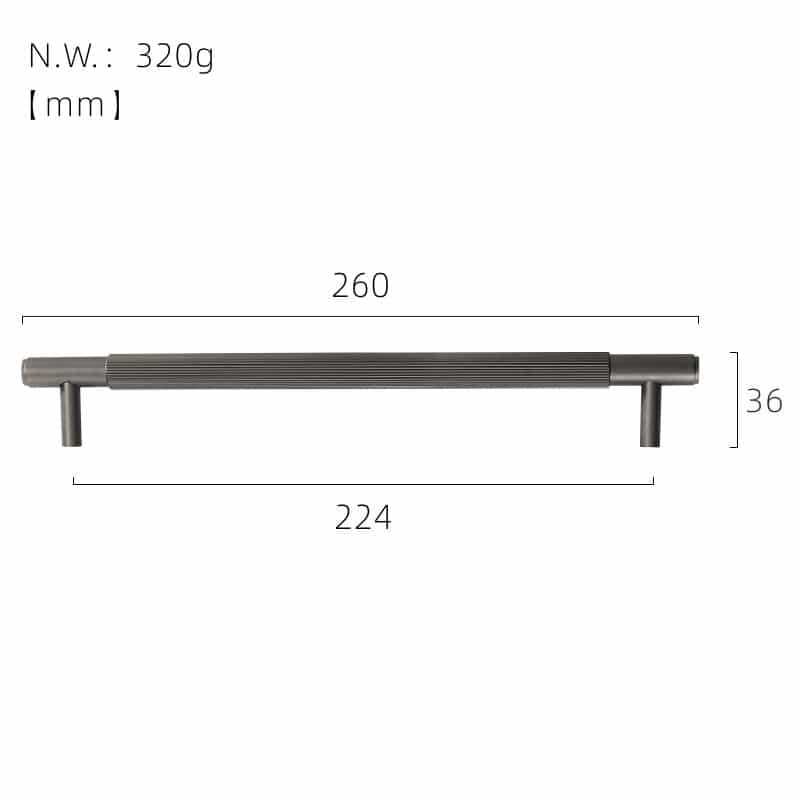 GOTHAM Tiradores de latón macizo