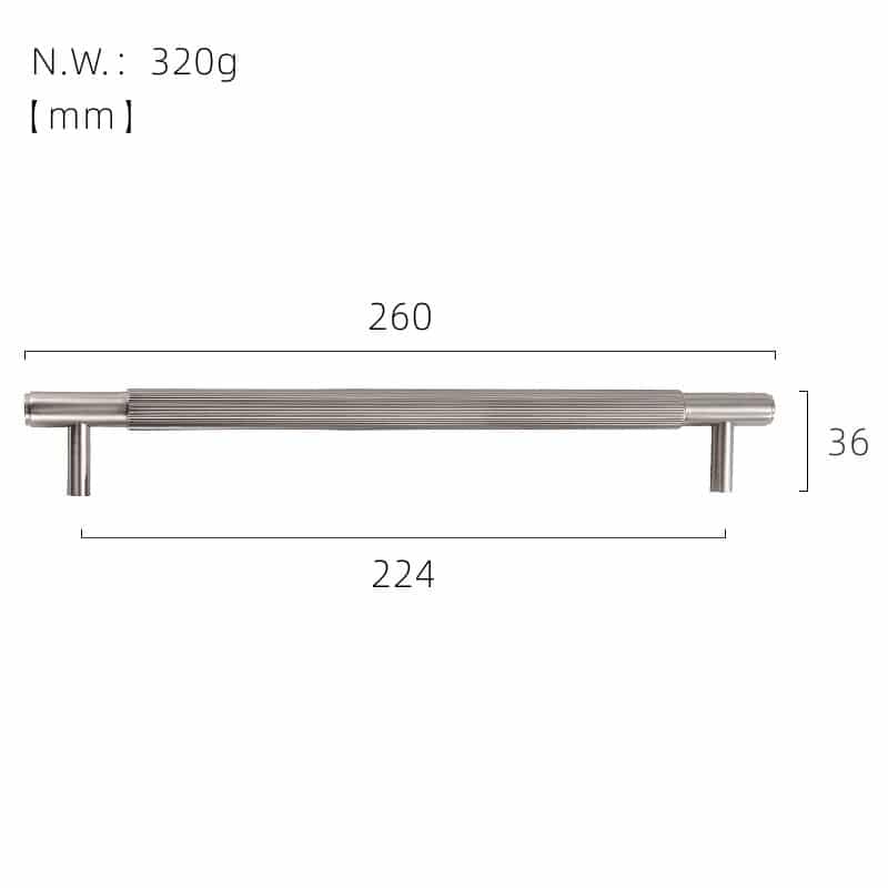 GOTHAM Tiradores de latón macizo