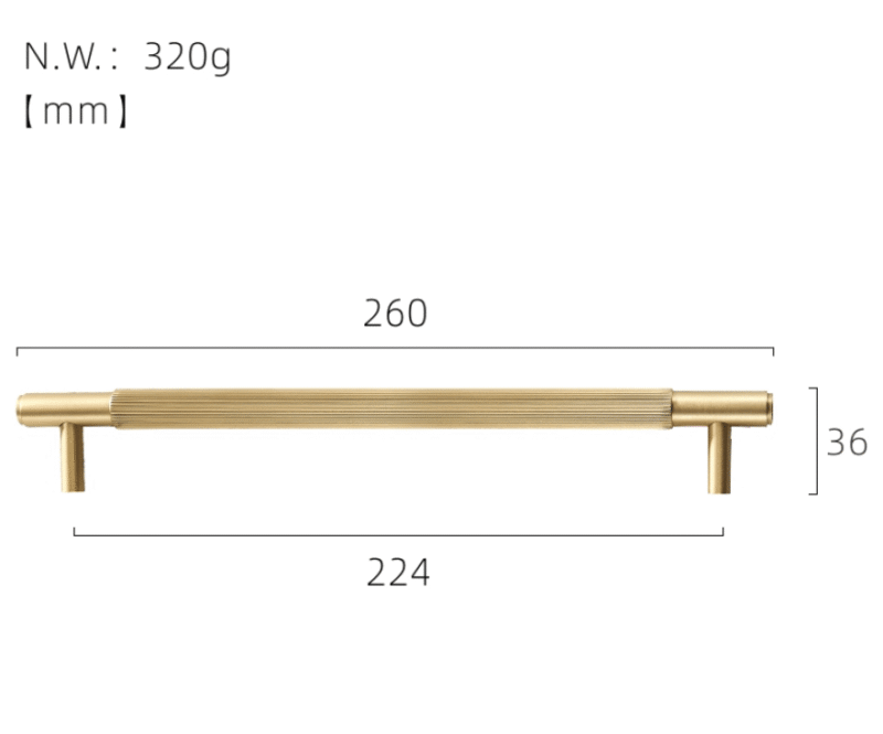 GOTHAM Tiradores de latón macizo