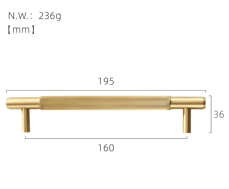 GOTHAM Tiradores de latón macizo