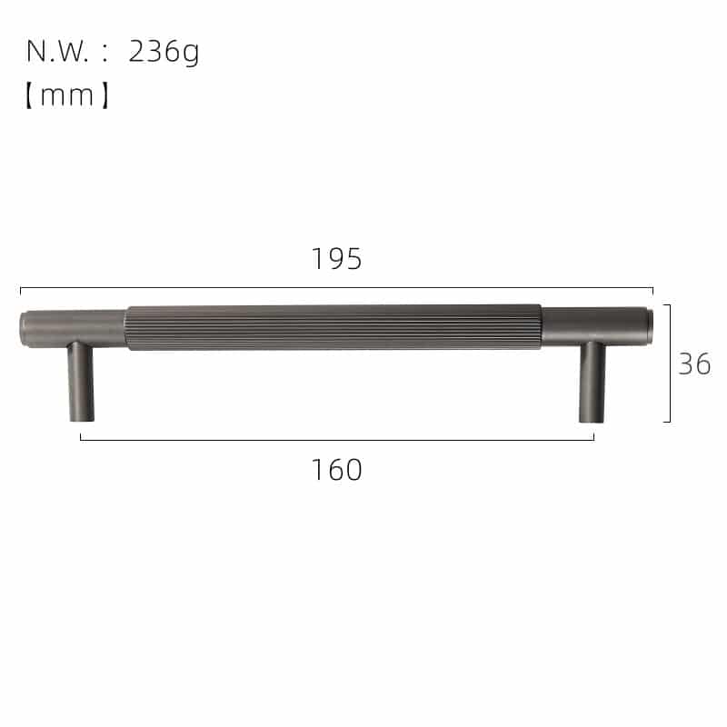 GOTHAM Tiradores de latón macizo