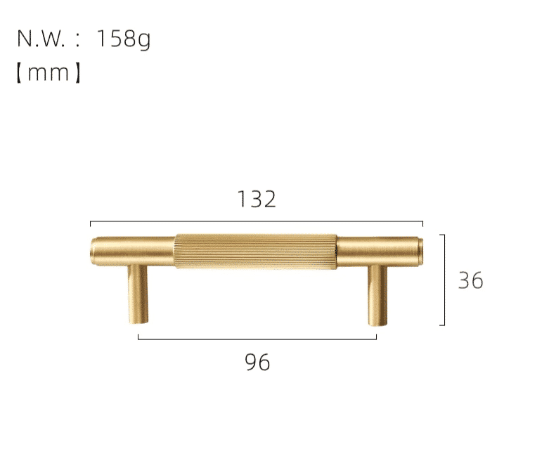 GOTHAM Tiradores de latón macizo