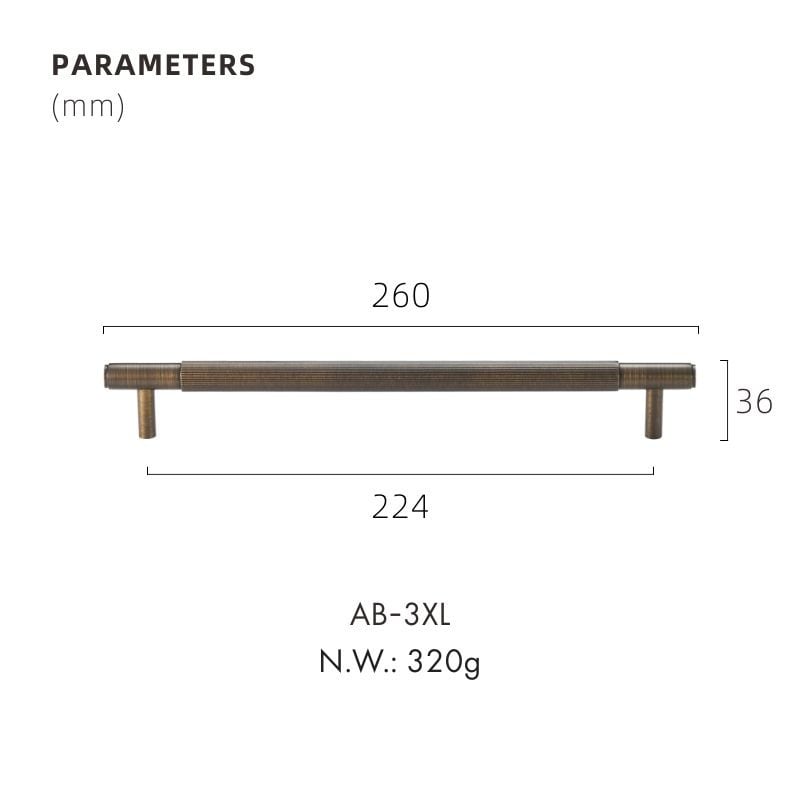 GOTHAM Tiradores de latón macizo