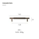 GOTHAM Tiradores de latón macizo