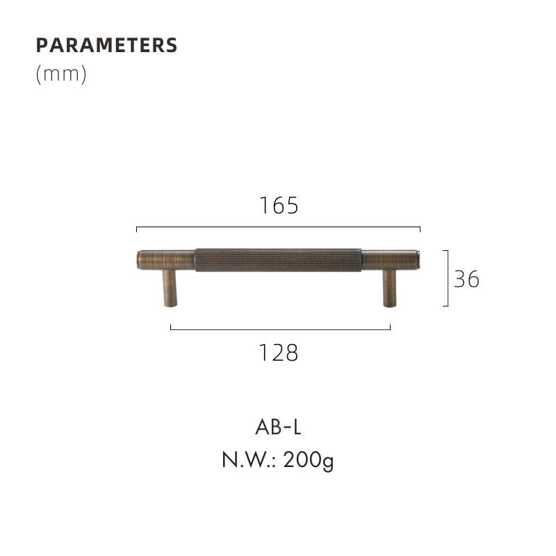 GOTHAM Tiradores de latón macizo