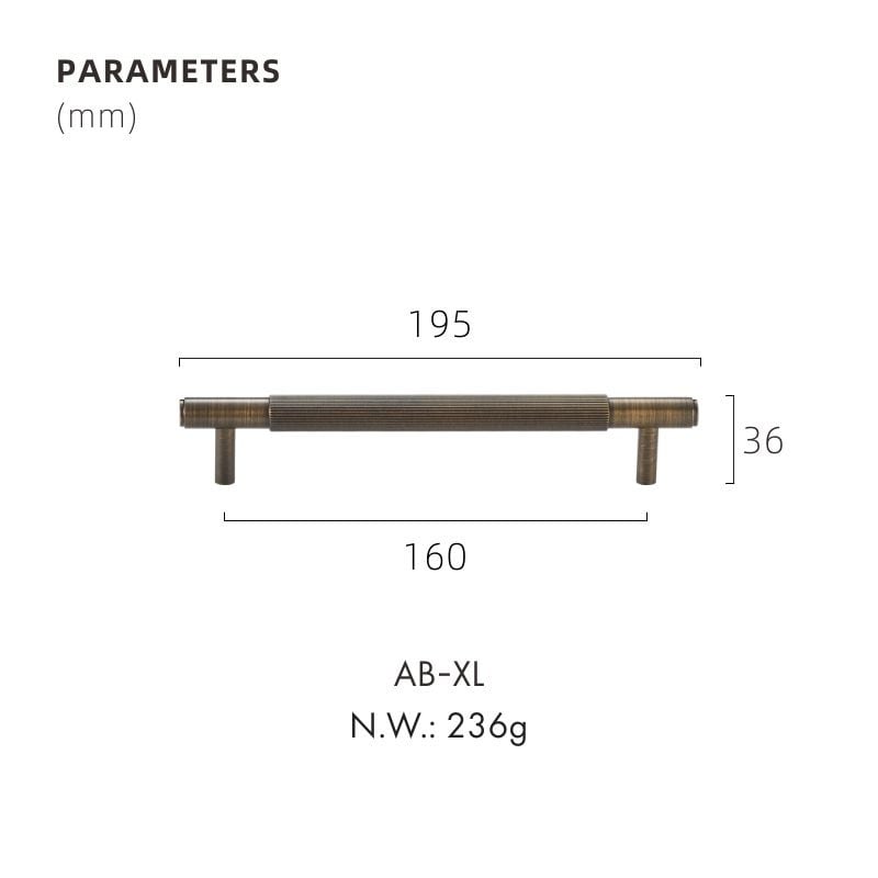 GOTHAM Tiradores de latón macizo