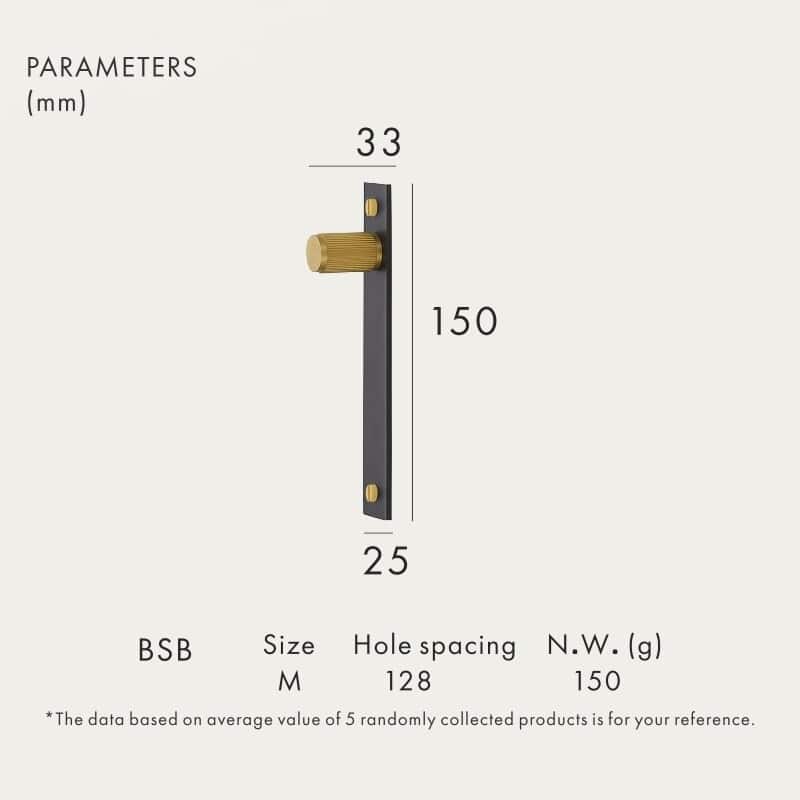 GOTHAM Tiradores de latón macizo con placa