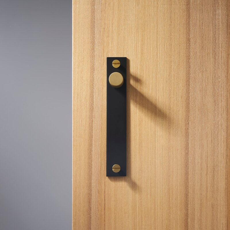 GOTHAM Tiradores de latón macizo con placa