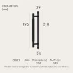 GOTHAM Tiradores de latón macizo con placa