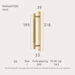 GOTHAM Tiradores de latón macizo con placa