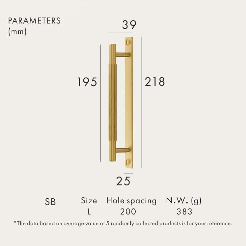 GOTHAM Tiradores de latón macizo con placa