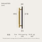 GOTHAM Tiradores de latón macizo con placa