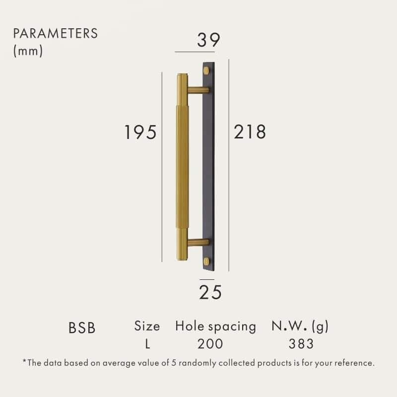 GOTHAM Tiradores de latón macizo con placa