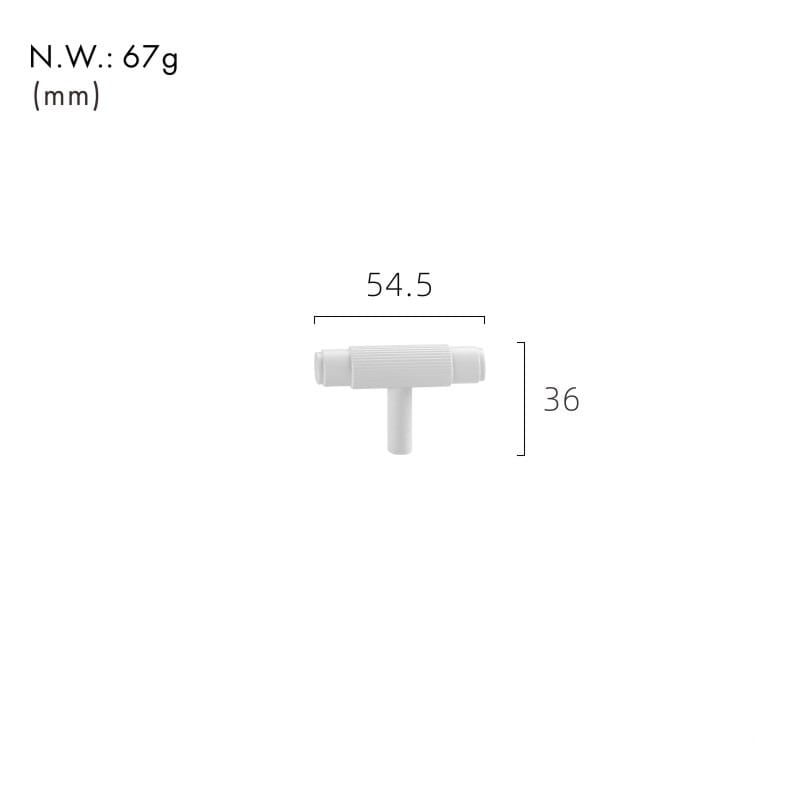 Barre a T in ottone massiccio GOTHAM