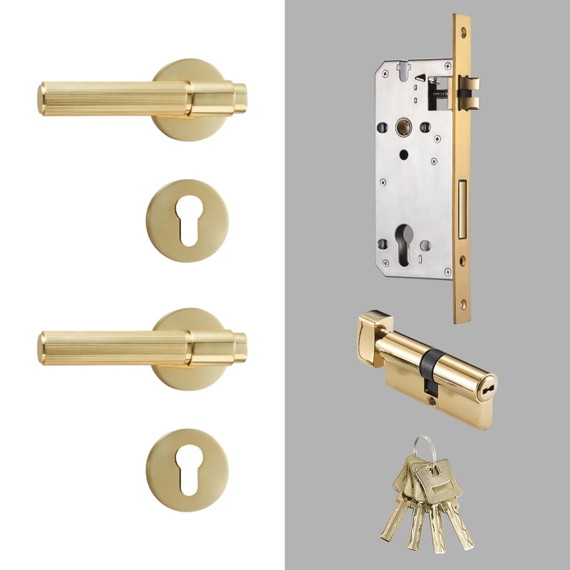 Juego de manillería y cerradura LEVVA
