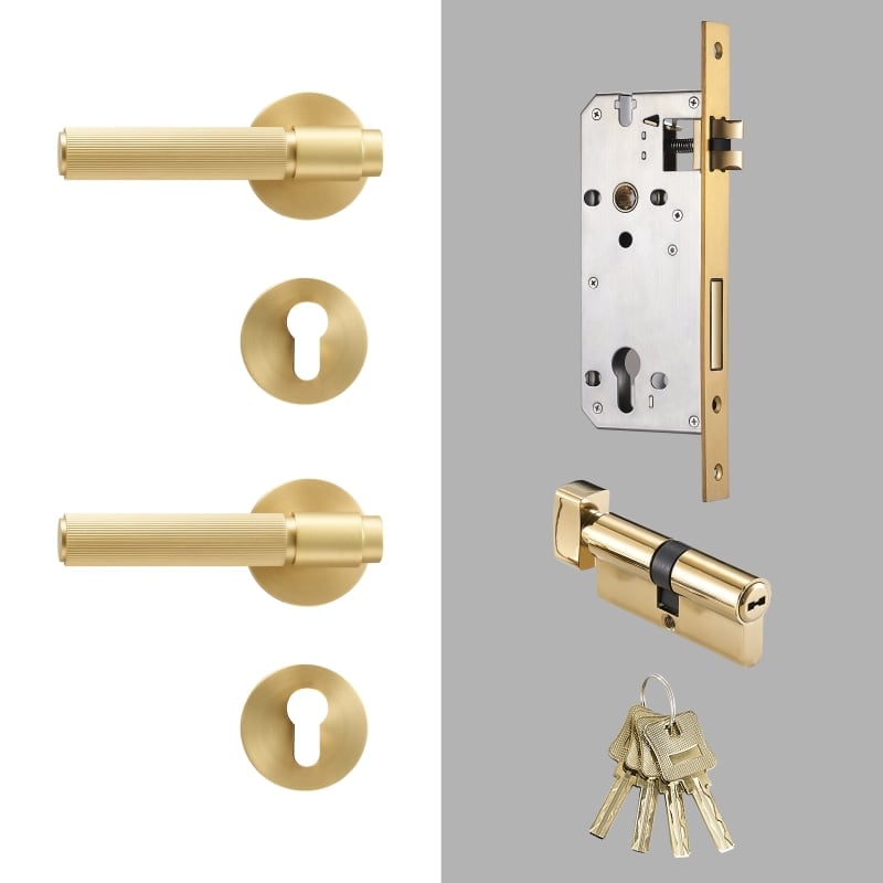 Juego de manillería y cerradura LEVVA