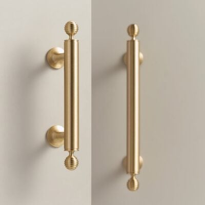 Handcrafted solid brass hardware and lighting. 42 GREPP Solid Brass Handle