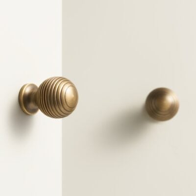 Handcrafted solid brass hardware and lighting. 45 GREPP Solid Brass Knob - meraki.