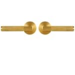 HICE Ensemble de poignées de porte et de serrures à levier en laiton massif