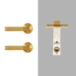 HICE Ensemble de poignées de porte et de serrures à levier en laiton massif