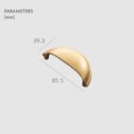 HIGHGATE massief messing komgreep