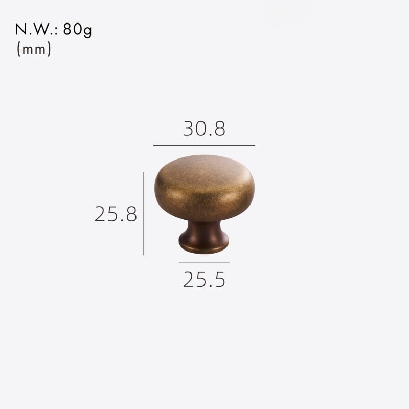 HIGHGATE Pomelli in ottone massiccio