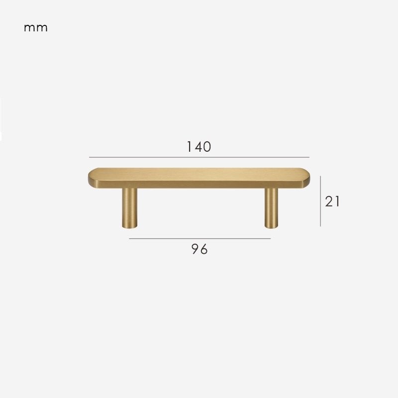 Poignée en laiton massif KAI