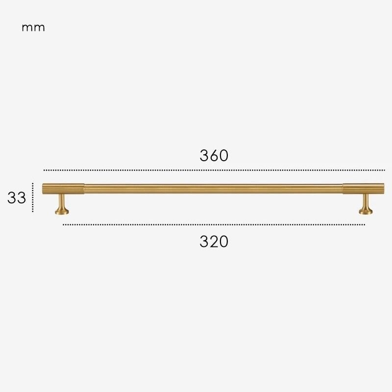 KANA Solid Brass Bar Handles