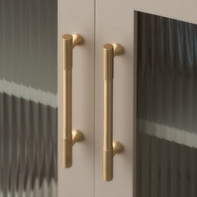 Handcrafted solid brass hardware and lighting. 28 KANA Solid Brass Bar Handles