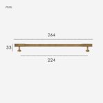 KANA Solid Brass Bar Handles