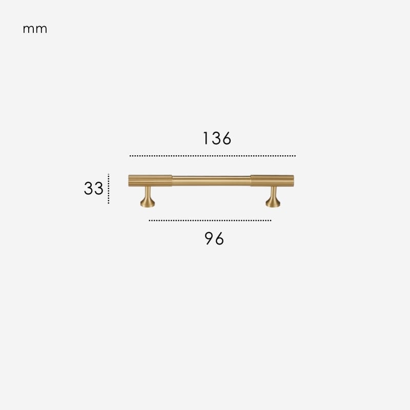 KANA Solid Brass Bar Handles