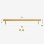 KATANA Massief Messing Handgrepen