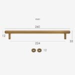 KATANA Massief Messing Handgrepen